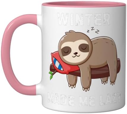 Winter Made Me Lazy Cute Sloth Funny Cozy Design Ceramic Mug