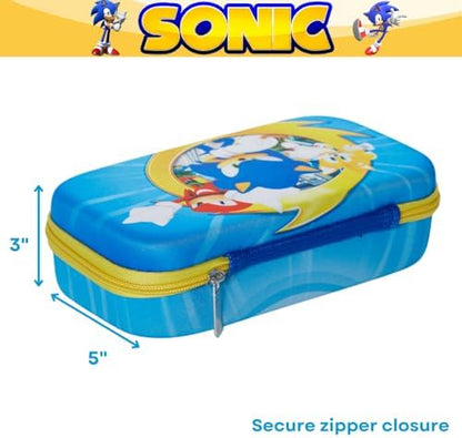 Sonic the Hedgehog Pencil Case Set, Gel Pens & Stickers, School