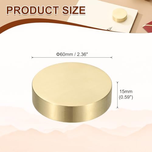 PATIKIL Chinese Calligraphy Paper Weight, 60mm Round Brass Paperweight