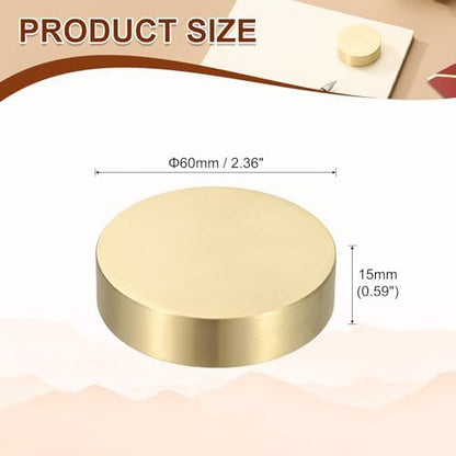 PATIKIL Chinese Calligraphy Paper Weight, 60mm Round Brass Paperweight