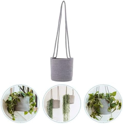 Hand Woven Plant Hanger Basket for Trailing Houseplants and Dried