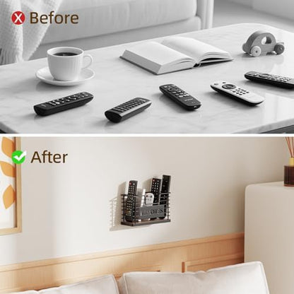 Remote Control Holder, 5-Slot TV Remote Holder Wall Mount, Universal