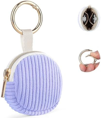 Jewelry Ring Holder Keychain, Travel Jewelry Holder Case, Lilac