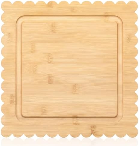 Briwooody Bamboo Scalloped Cutting Boards Pasta Shaped Charcuterie