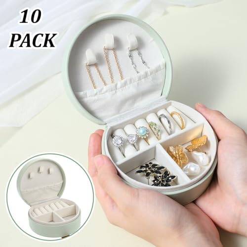 10 Pcs Mini Jewelry Travel Case, Small Travel Jewelry Case Organizer