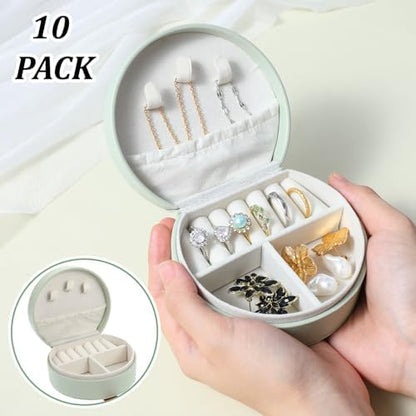 10 Pcs Mini Jewelry Travel Case, Small Travel Jewelry Case Organizer