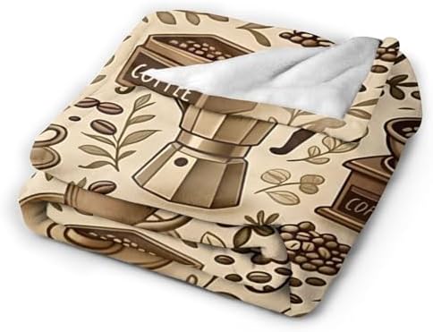 Coffee Blanket Cafe Throw Blanket Food Soft Cozy Fleece Fuzzy Stuff