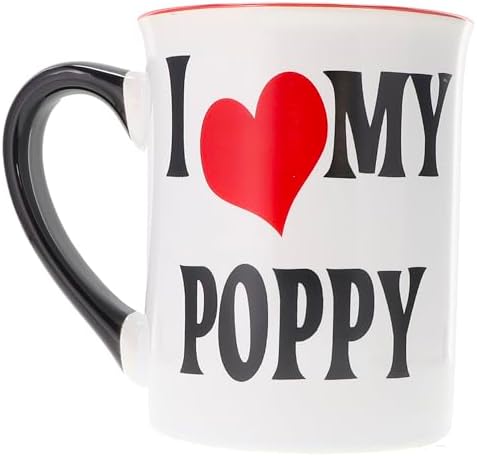 Cottage Creek I Love My Poppy Mug, 16oz Coffee Cup, Poppy Grandpa