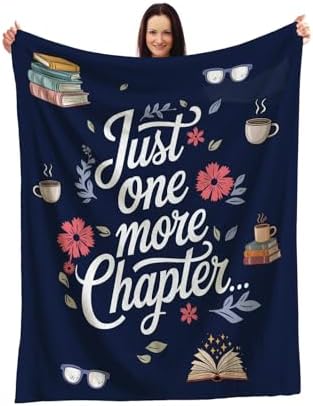 Just One More Chapter Reading Blanket - Throw with Floral and Coffee