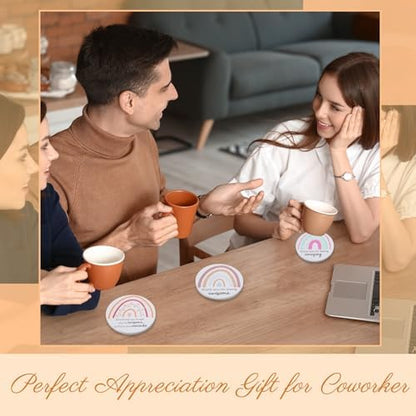 Tioncy 8 Pcs Thank You Appreciation Coasters, Ceramic Gifts, Fresh