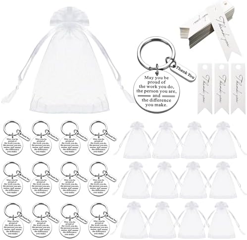 36 Pcs Employee Appreciation Gifts Bulk Thank You Keychains for