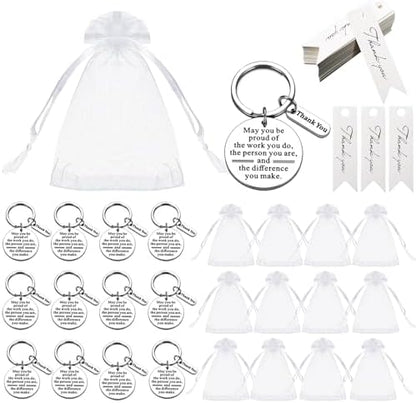 36 Pcs Employee Appreciation Gifts Bulk Thank You Keychains for