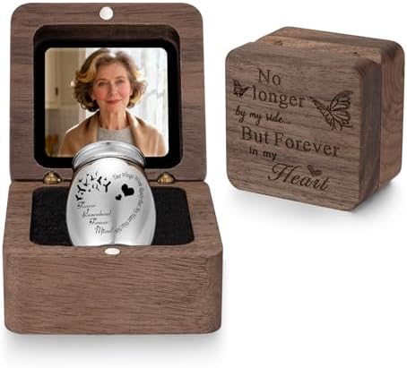 SOITIS Engraving Wooden Gift Box for Ashes, Customzied Small Urns for