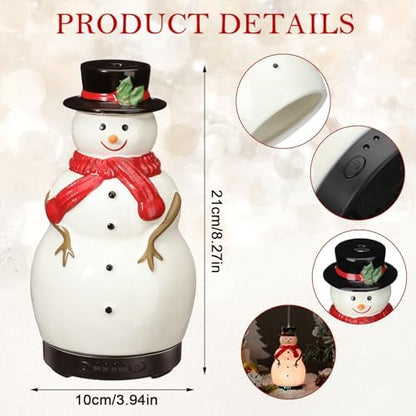Rossesay Christmas Essential Oil Diffuser, 120ml Ceramic Snowman