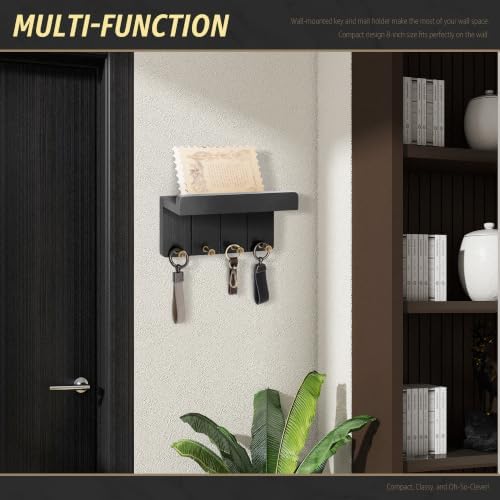 Rebee Vision Small Key Holder Wall Mount with Shelf for Entryway