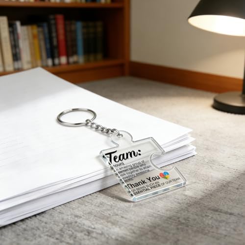 Team Appreciation Gifts Bulk Thank You Keychains for Coworkers