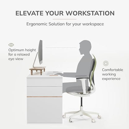 Anji Mountain Monitor Stand for Desk - Desktop Organizer & Laptop
