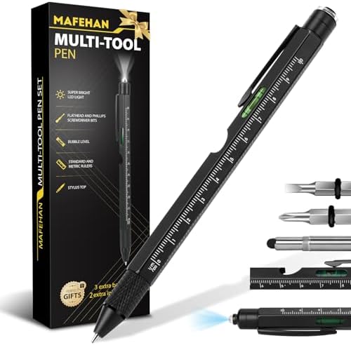 MAFEHAN 9-in-1 Multitool Pen, Gifts for Men Dad Husband Grandpa