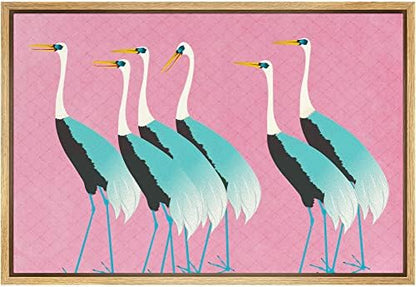 SIGNWIN Framed Canvas Print Wall Art Preppy Room Decor Vibrant Teal
