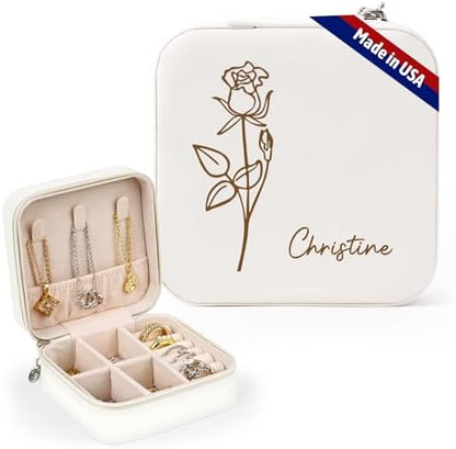 Bemaystar Personalized Gifts Women - Custom Jewelry Box, Portable