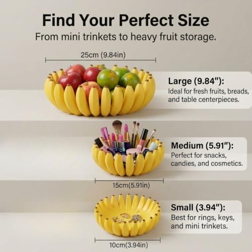 Creative Banana Shaped Fruit Bowl, Counter Decor & Centerpiece
