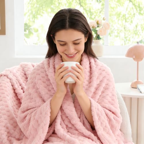 BEDELITE Pink Throw Blanket for Couch, Soft Cozy Gifts for Women, 50 *