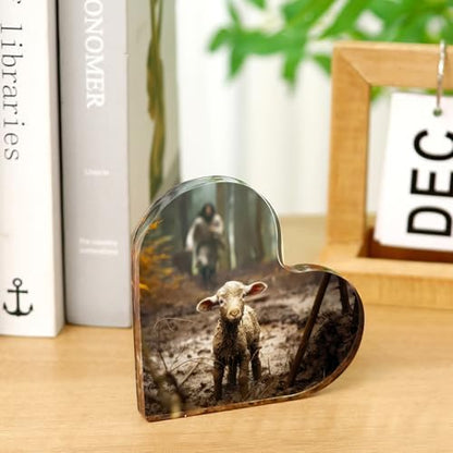 Christian thank you gifts - Jesus and Lamb Religious Home Decor for