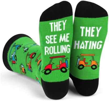 Lavley Funny Golf Socks Fun Gift for Golfers Men & Women Stocking