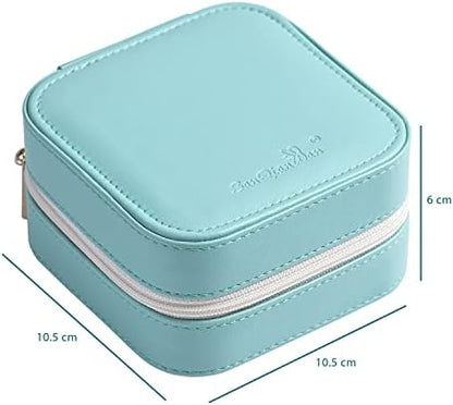 Luxury Leather Travel Jewelry Box for Women Mini Organizer Small