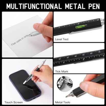 Teling 4 Pcs Thank You Gift for Men Tumbler Pen Keychain Set,Black