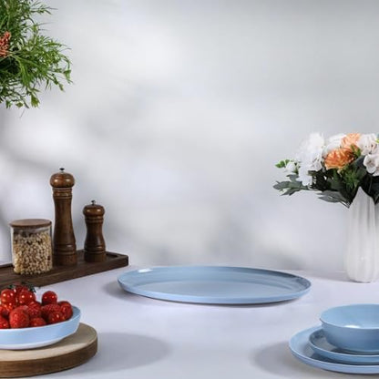 Webbylee ‌16" Melamine Oval Platter Set of 2- Lightweight Durable