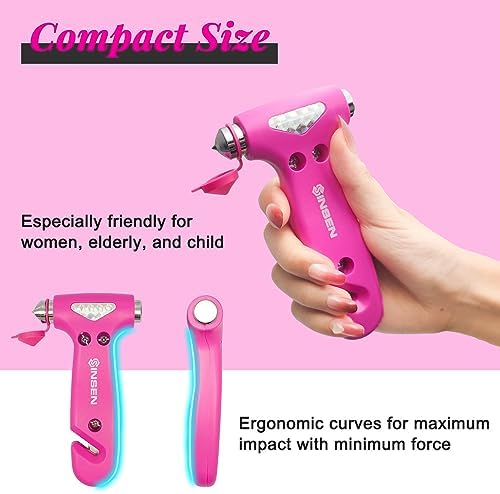 SINSEN Car Safety Hammer, Automotive Window Breaker and Seatbelt