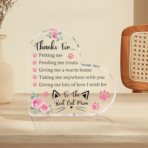 Tian Zhun Cat Gifts for Women Thank You Cat Mom Gifts for Women Cats