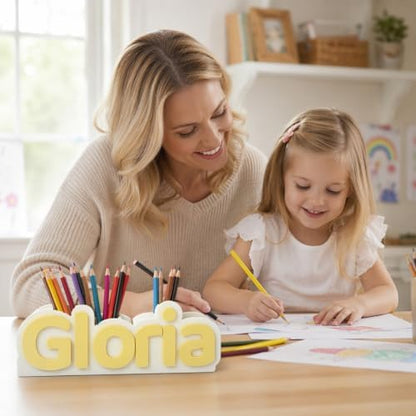 Personalized Name Desk Organizer 3D Printed Pen Pencil Holder