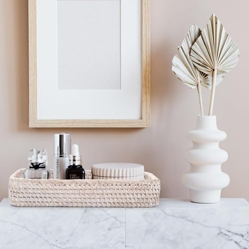 Rattan Bathroom Vanity Tray, Toilet Tank Tray, Toilet Basket Tank