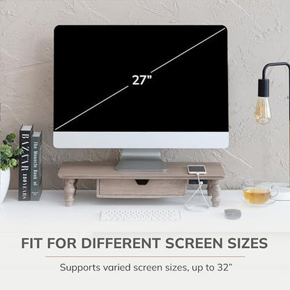 Anji Mountain Monitor Stand for Desk - Desktop Organizer & Laptop