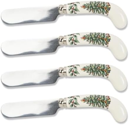 Spode Christmas Tree Spreaders - Set of 4, Porcelain Handles
