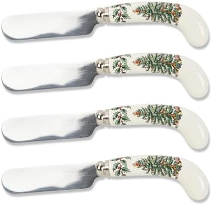 Spode Christmas Tree Spreaders - Set of 4, Porcelain Handles