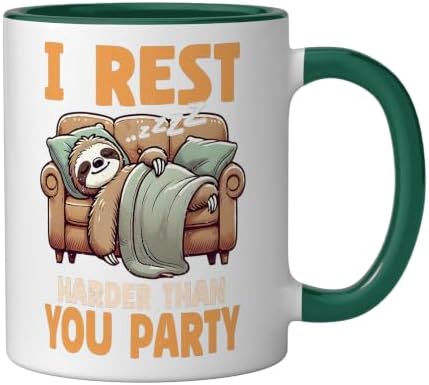 I Rest Harder Than You Party Sloth Nap Couch Coffee Lover Ceramic Mug