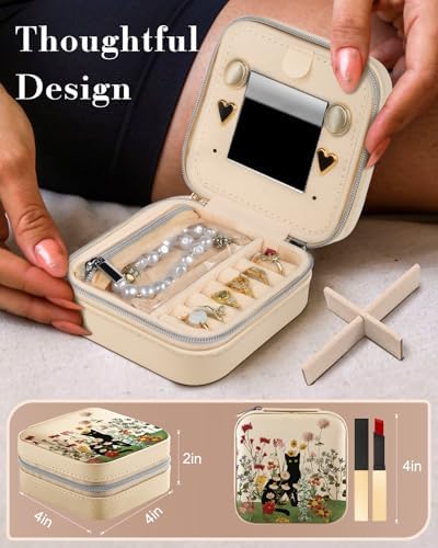 Bistup Travel Jewelry Case - Small Jewelry Organizers and Storage Box