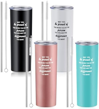Rtteri 4 Pcs Employee Appreciation Tumbler 20 Oz, Thank You Gifts