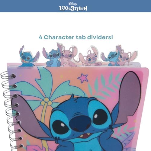 Disney Lilo & Stitch Tab Journal Spiral Bound Notebook with Cute