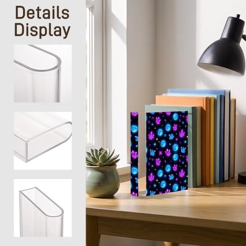 Book-Shaped Acrylic Vase, Purple Moon Crystals Sky