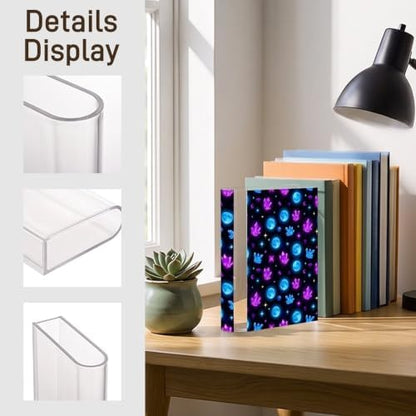 Book-Shaped Acrylic Vase, Purple Moon Crystals Sky