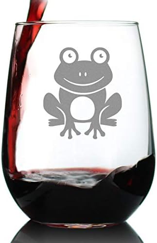 Bevvee Happy Frog - Stemless Wine Glass - Themed Gifts and Decor for