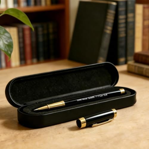 BAZLJY 1 Corinthians 13:8 Charity Never Faileth Anniversary Pen Gift