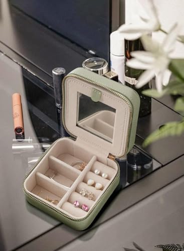 S.Leaf Initial Travel Jewelry Case - Portable Jewelry Box for Women