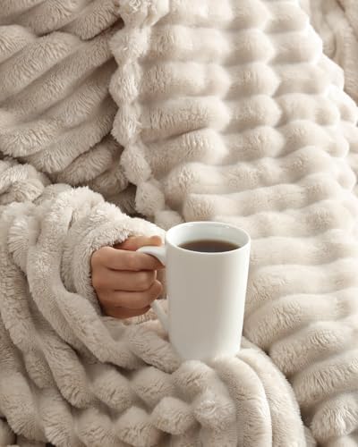 Fleece Blanket Throw Size - College Dorm Room Essentials - 50x60