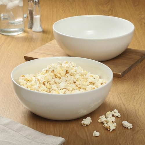 Gibson Home Extra Large Serving Bowls Set of 2-100 oz 10-Inch White