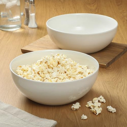 Gibson Home Extra Large Serving Bowls Set of 2-100 oz 10-Inch White